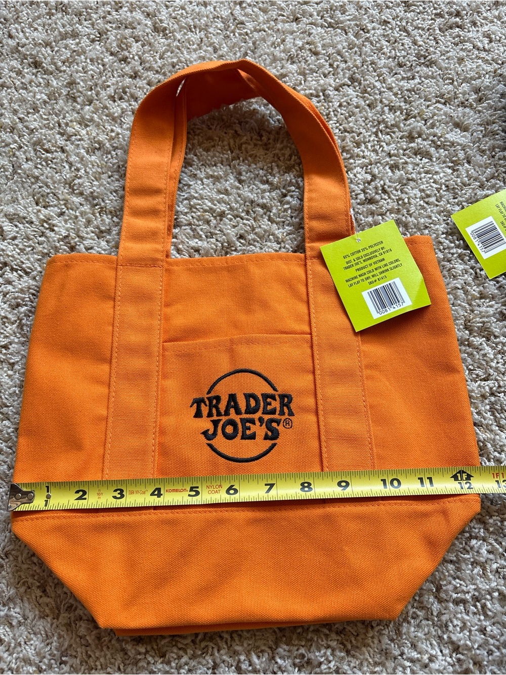 NWT Trader Joe's Mini Canvas Tote Bag Halloween Limited Edition - Bundle of 2 - Picture 4 of 5
